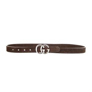 Gucci Kids Brown Belt with Silver Buckle